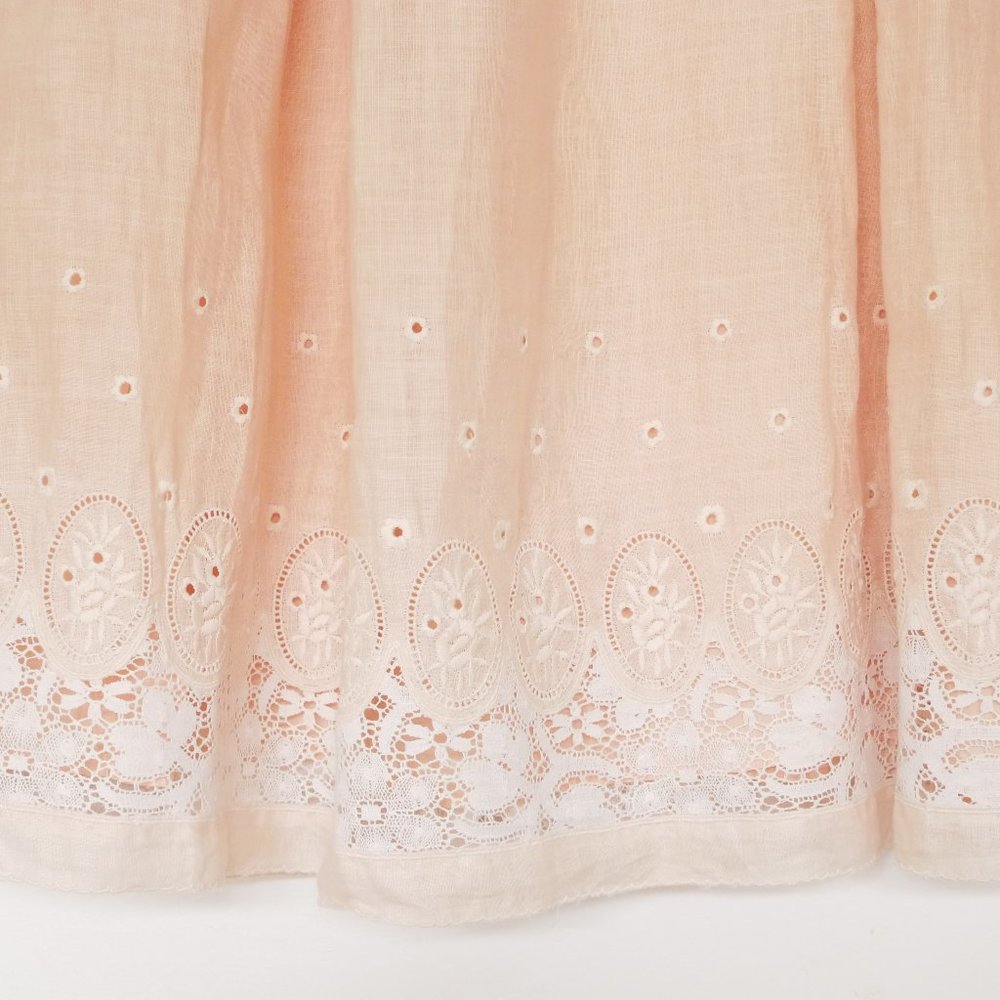 Vintage western country light pink midi skirt